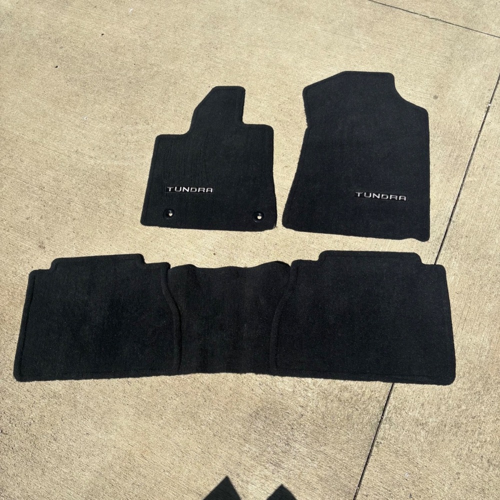 Toyota Tundra OEM Genuine Black Carpet Floor Mats Full Set 2007-2021